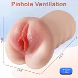 Realistic Vagina Masturbator dimensions and specification diagram