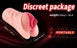 Realistic Dual Channel Male Masturbator supplier packaging view