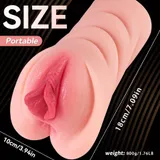 Realistic Dual Channel Male Masturbator dimensions and specification diagram