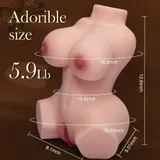 3-in-1 Realistic Torso Sex Doll dimensions and specification diagram