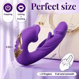 Koxten 3-in-1 Licking Sucking Flapping Vibrator dimensions and specification diagram