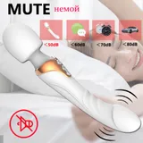 Supplier noise-comparison graphic for the white Dual Head Vibrator, labelled below 50 dB