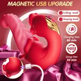 3-In-1 Double-Tongue Sex Toy dimensions and specification diagram