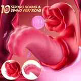 3-In-1 Double-Tongue Sex Toy dimensions and specification diagram