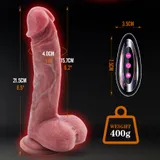 3 In 1 Realistic Dildo Vibrator dimensions and specification diagram