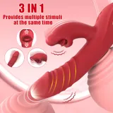 3-in-1 Red Lips Thrusting Vibrator product view