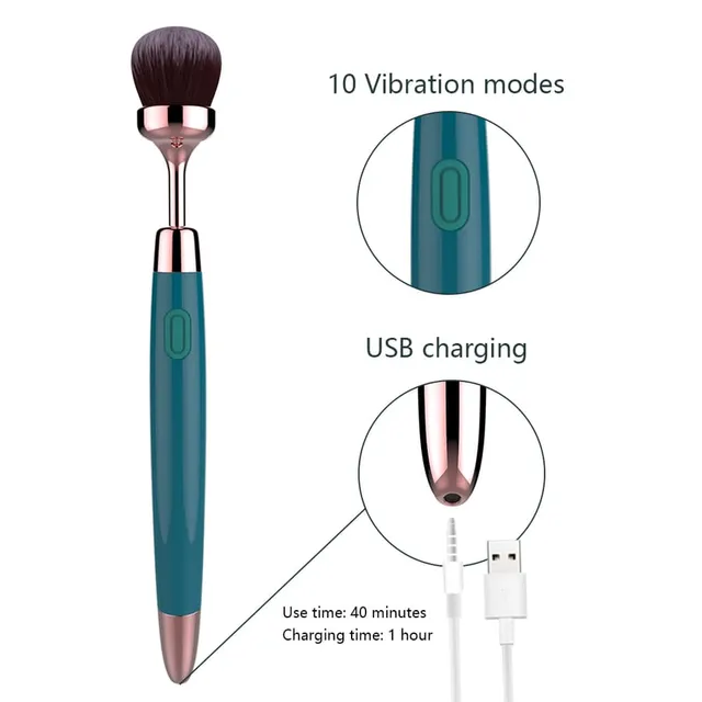 Cosmetic Pen supplier diagram showing the control button, bottom charging socket and USB lead