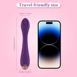 Angled Tip G-Spot Vibrator dimensions and specification diagram