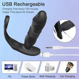 3 in 1 Anal Vibrator dimensions and specification diagram