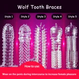 Wolf Tooth Braces supplier comparison showing five clear textured sleeves labelled Style 1 through Style 5
