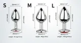 Jeweled Anal Plug dimensions and specification diagram