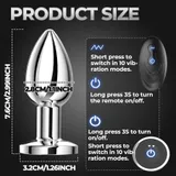 Remote Control Vibrating Anal Plug dimensions and specification diagram