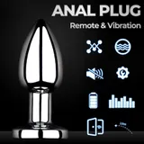 Remote Control Vibrating Anal Plug dimensions and specification diagram